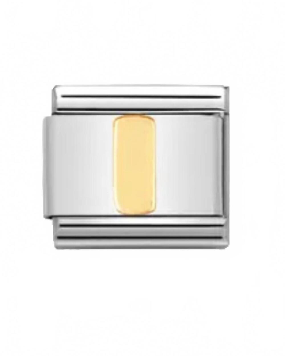NEW NOMINATION composable classic letter links in i gold